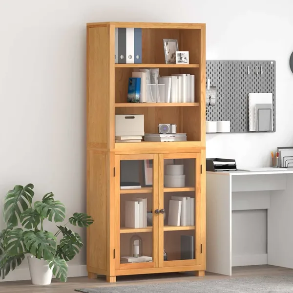 Ensemble de meubles de rangement 2 pc Naturel 80 x 35 x 185 cm