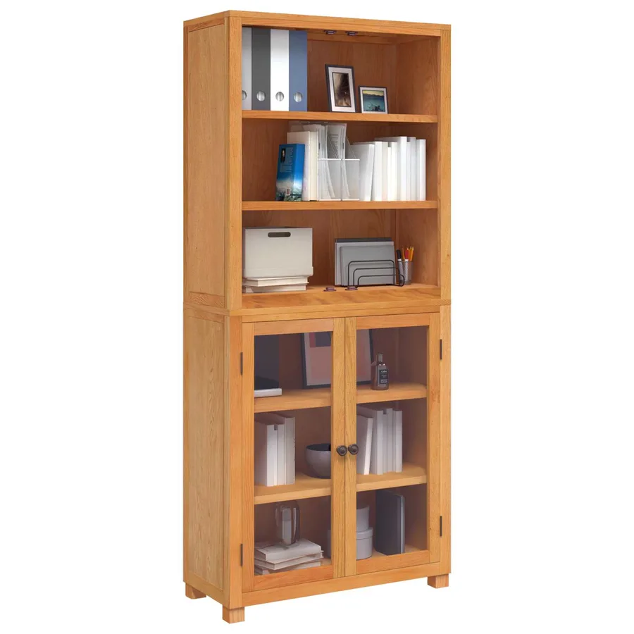 Ensemble de meubles de rangement 2 pc Naturel 80 x 35 x 185 cm - 3