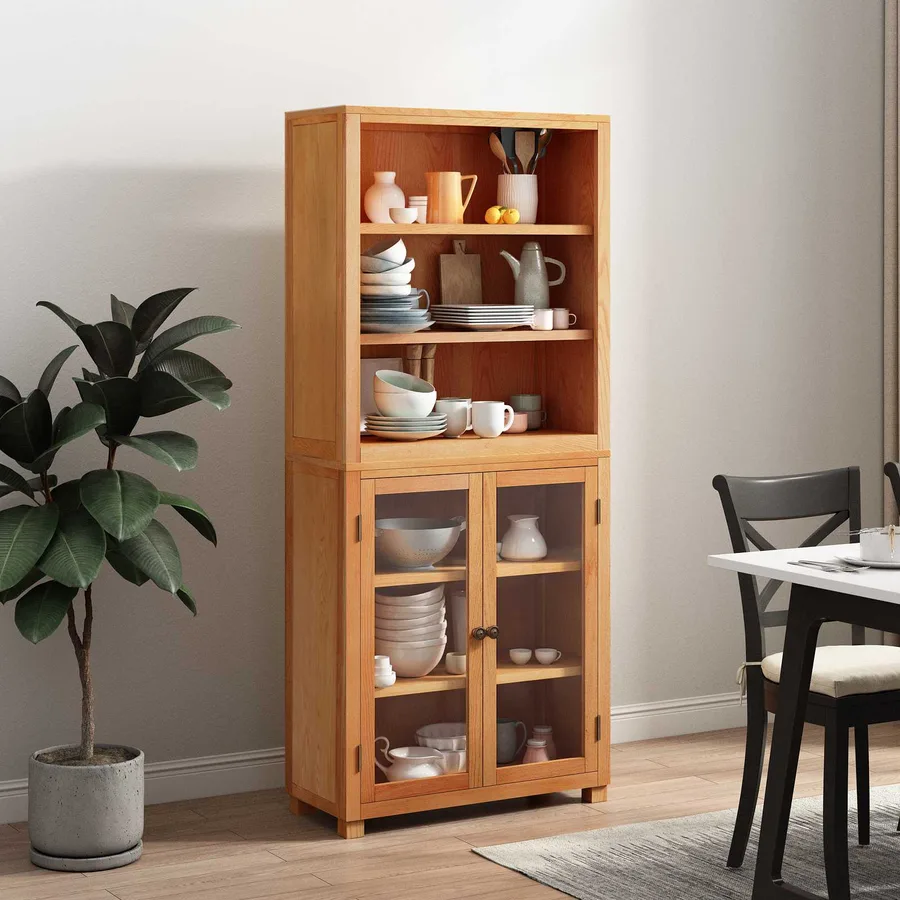 Ensemble de meubles de rangement 2 pc Naturel 80 x 35 x 185 cm - 4