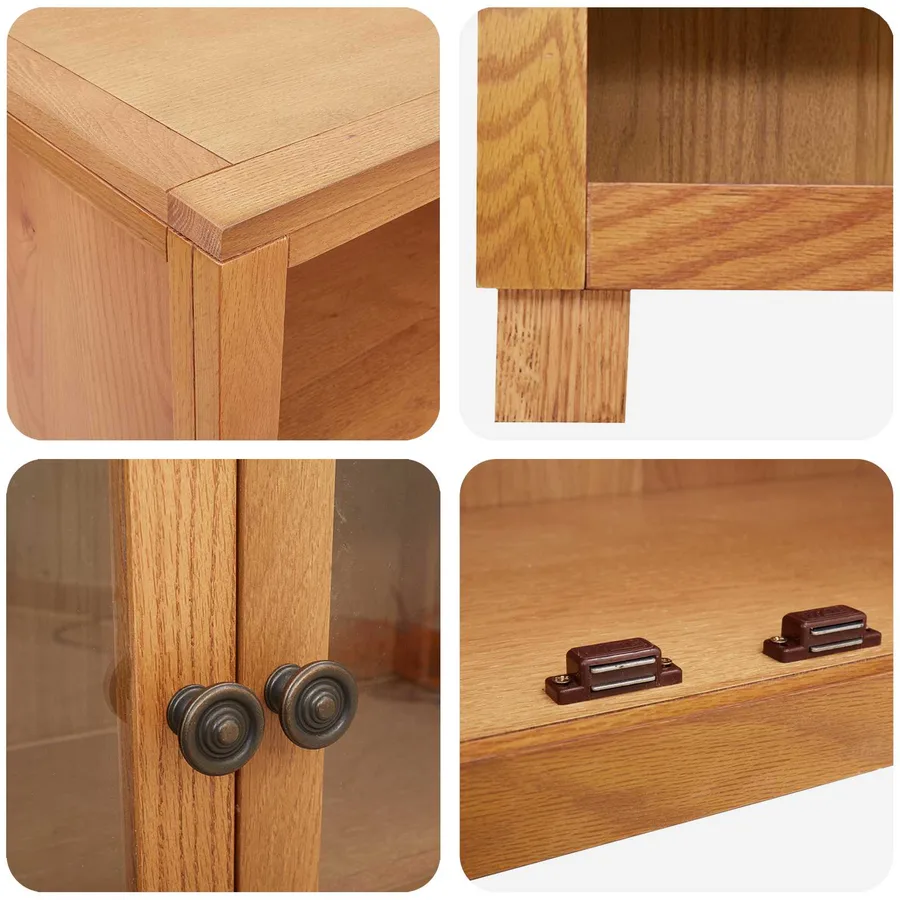Ensemble de meubles de rangement 2 pc Naturel 80 x 35 x 185 cm - 8
