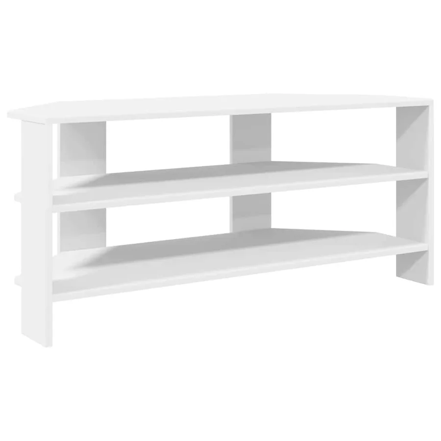 MeubleTVd'Angle Blanc 102x40,5x45cm Bois d'ingénierie - 2