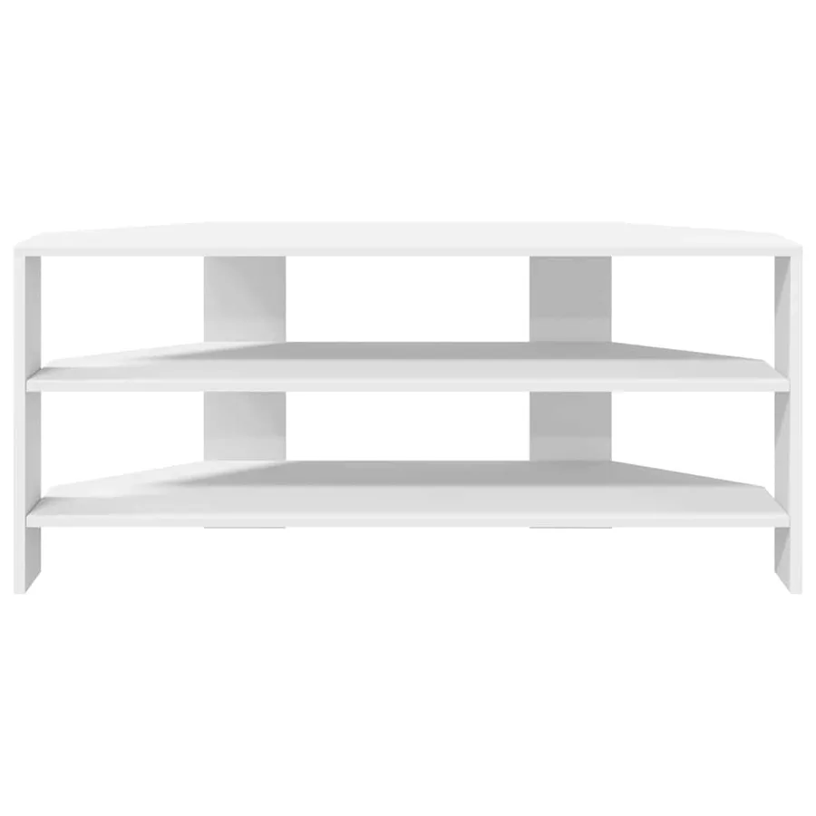 MeubleTVd'Angle Blanc 102x40,5x45cm Bois d'ingénierie - 5