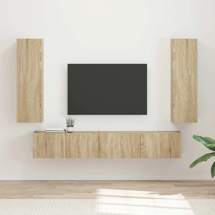Ensemble meuble TV 3 pcs Chêne Sonoma Bois d'ingénierie