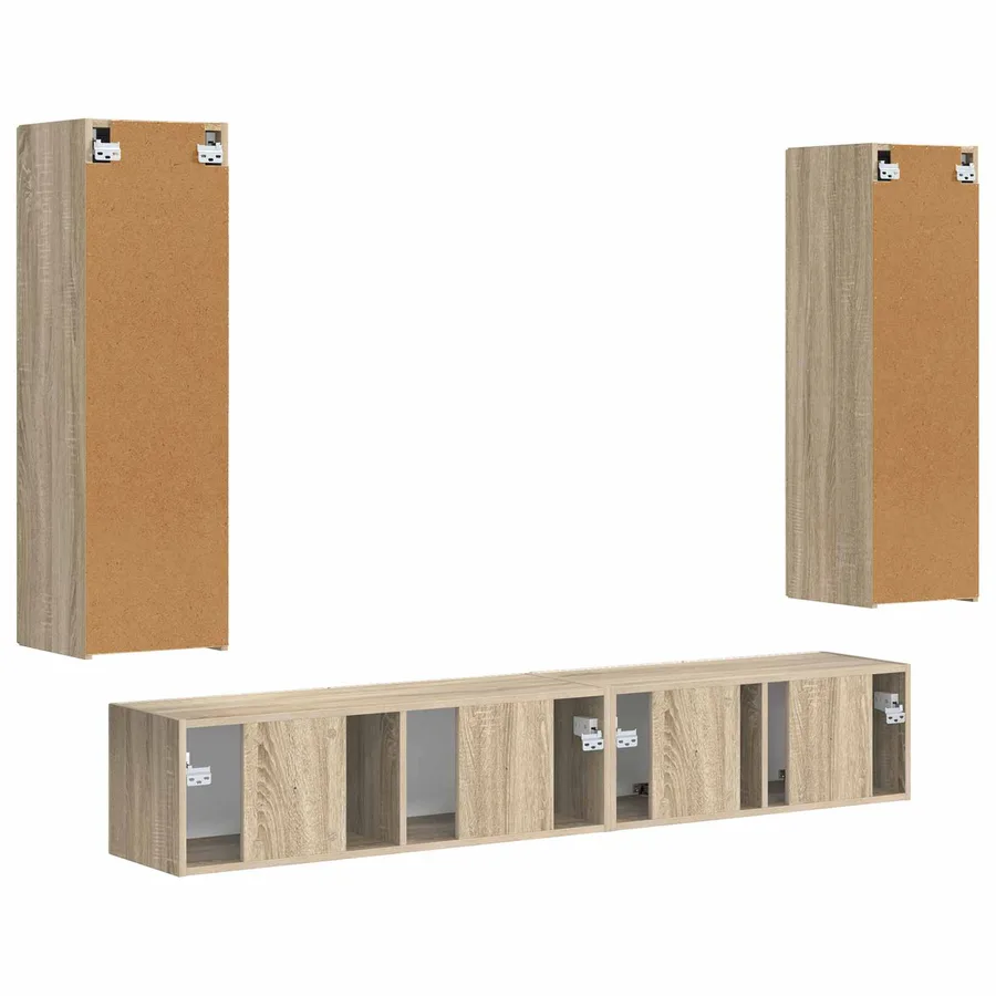 Ensemble meuble TV 3 pcs Chêne Sonoma Bois d'ingénierie - 9
