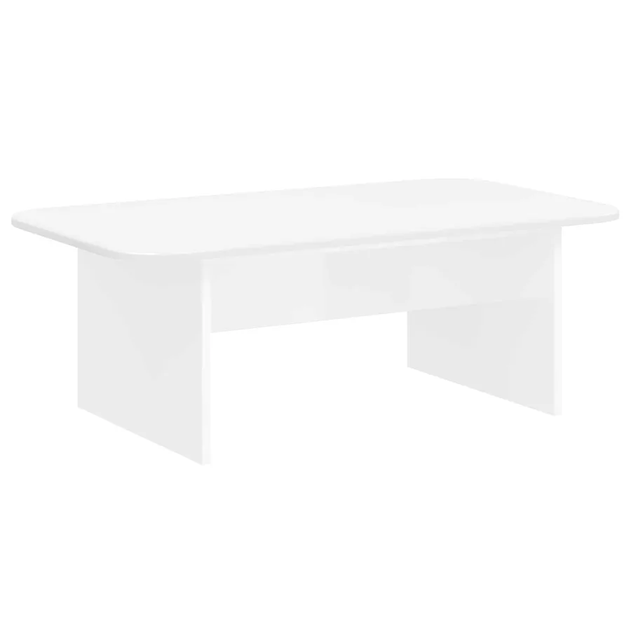 Table basse Blanc 93 x 53 x 33 cm Bois d'ingénierie - 7