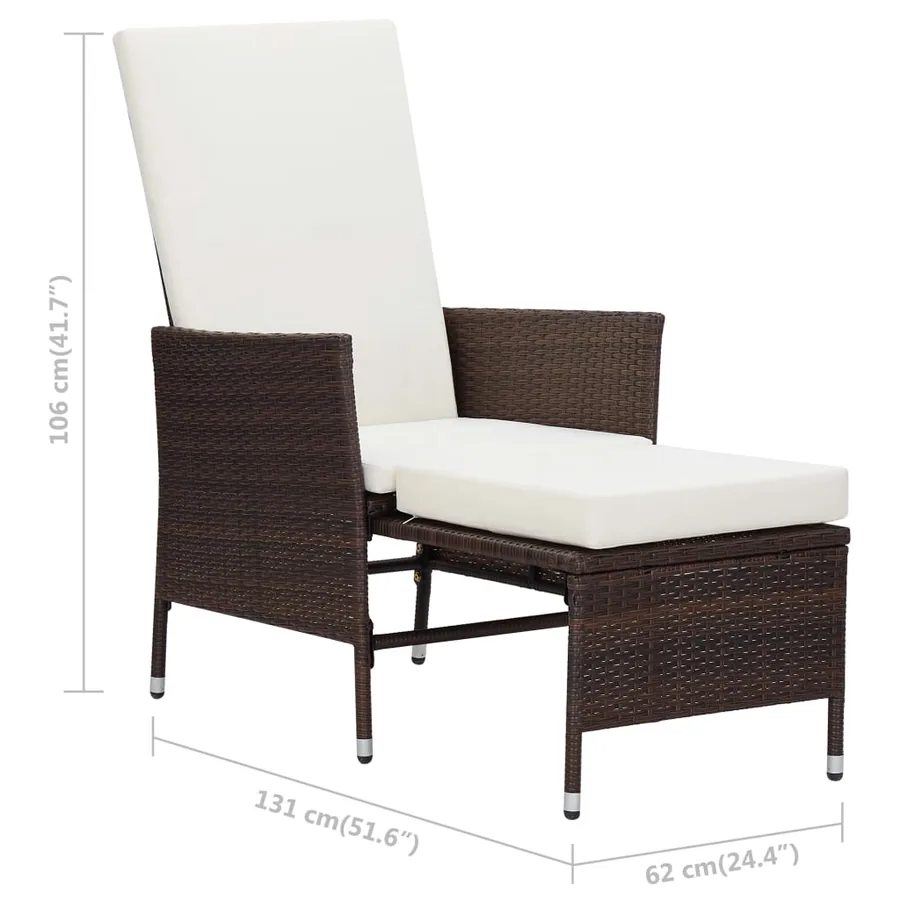 Salon de jardin 2 pcs avec coussins Résine tressée Marron - 11