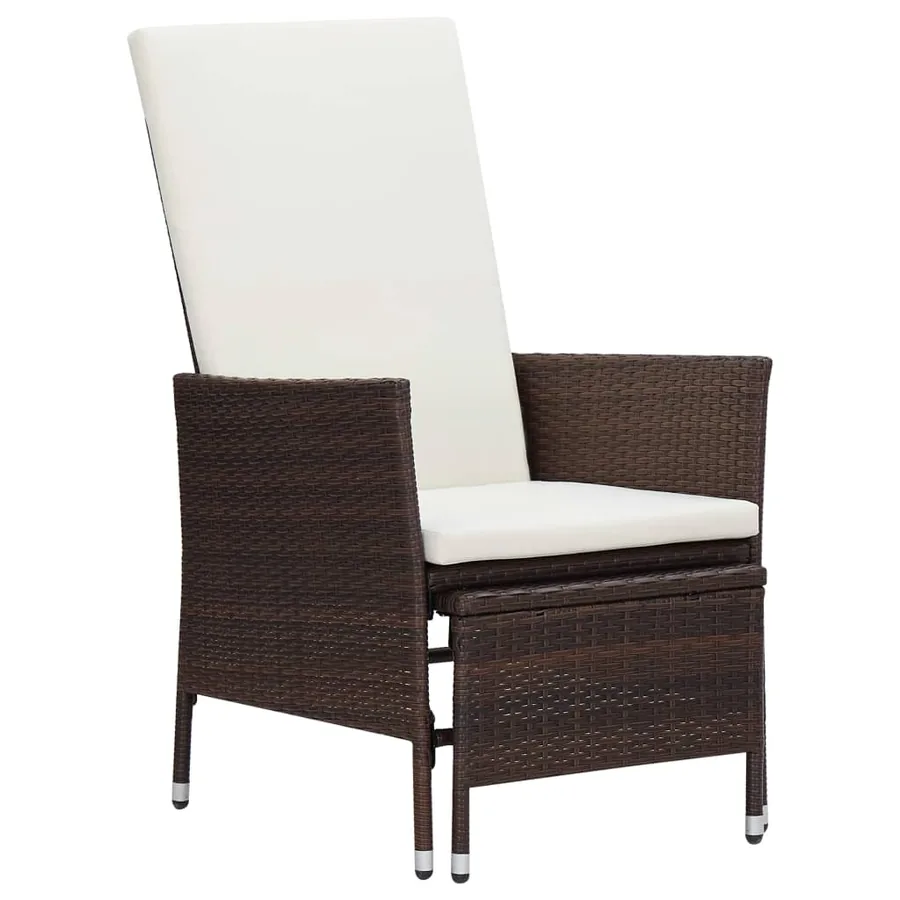 Salon de jardin 2 pcs avec coussins Résine tressée Marron - 2
