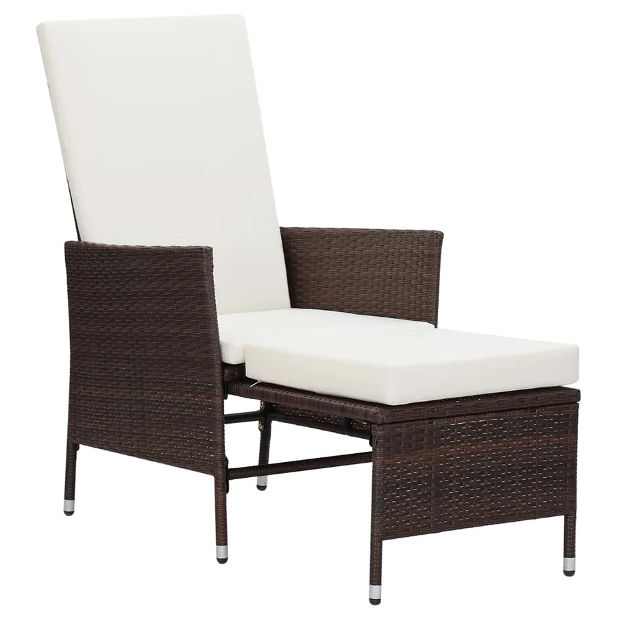 Salon de jardin 2 pcs avec coussins Résine tressée Marron - 3