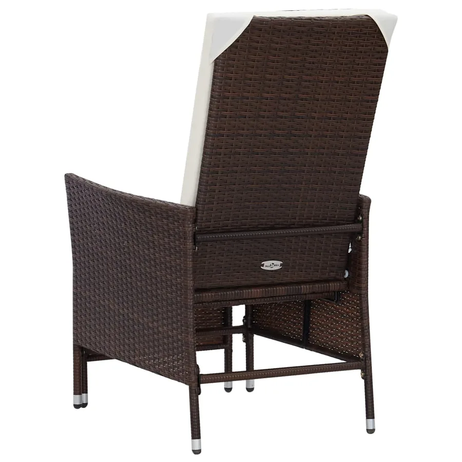 Salon de jardin 2 pcs avec coussins Résine tressée Marron - 7