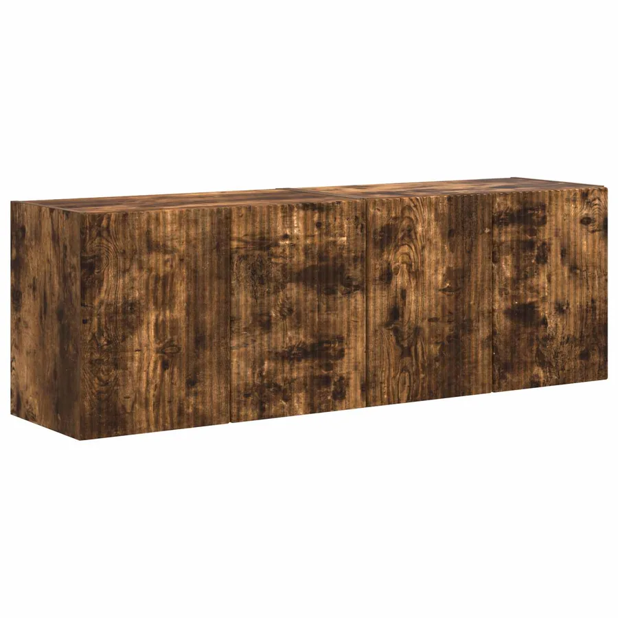 Meuble TV mural 2 pcs Chêne fumé 59,5 x 31 x 40 cm - 2