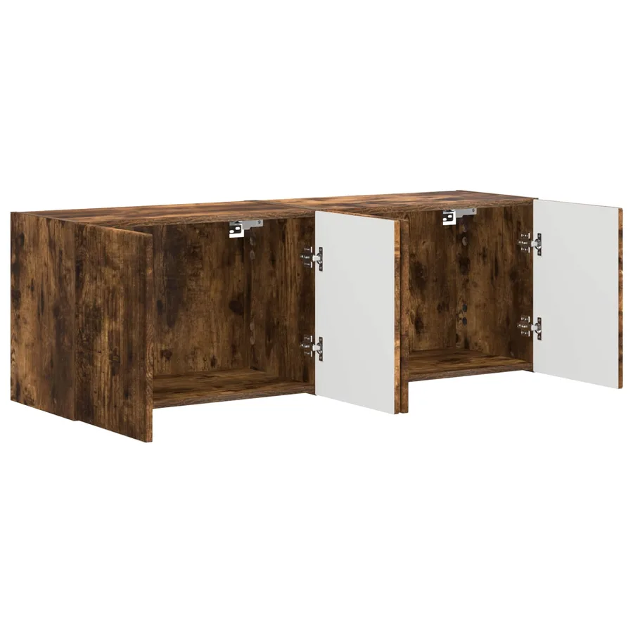 Meuble TV mural 2 pcs Chêne fumé 59,5 x 31 x 40 cm - 5