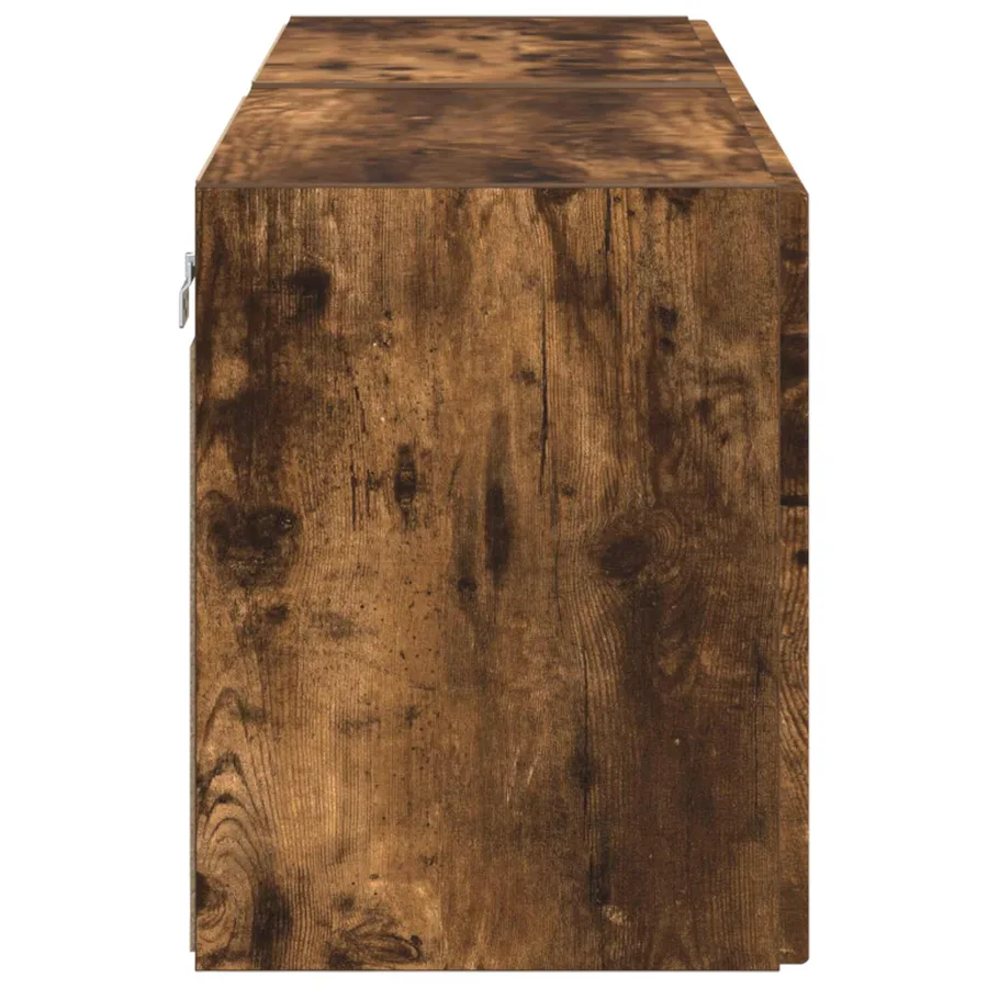 Meuble TV mural 2 pcs Chêne fumé 59,5 x 31 x 40 cm - 7