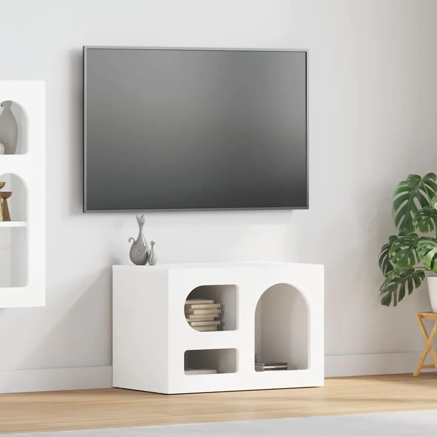 Meuble TV ELST 60 x 35 x 40 cm Blanc Bois d'ingénierie