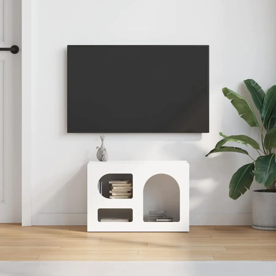 Meuble TV ELST 60 x 35 x 40 cm Blanc Bois d'ingénierie - 4