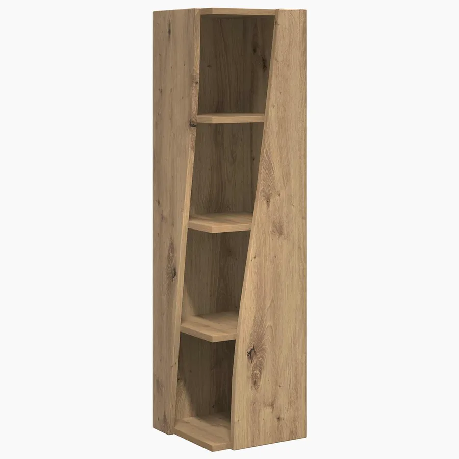 Meuble d'angle 27,5x27x102cm Bois d'ingénierie Chêne artisanal - 2