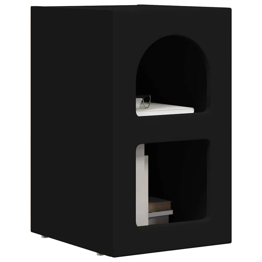 Table de chevet ELST 2 pc Noir 29,5 x 33,5 x 50 cm - 3