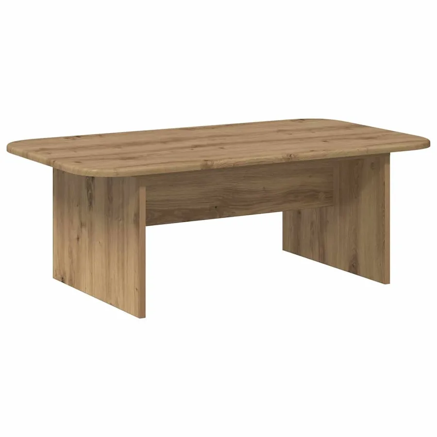 Table basse Chêne artisanal 93 x 53 x 33 cm Bois d'ingénierie - 2