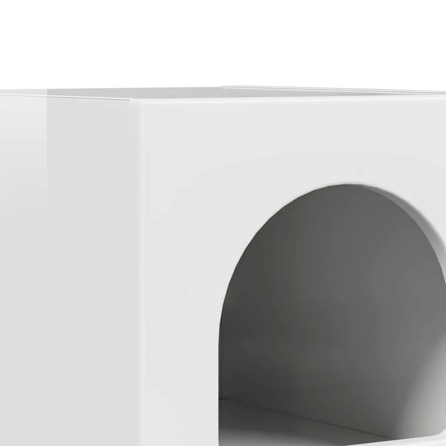 Table de chevet ELST 2 pc Blanc brillant 29,5 x 33,5 x 50 cm - 9