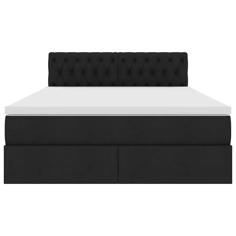 Lit avec rangement et matelas avec matelas Noir 140 x 190 cm - 7