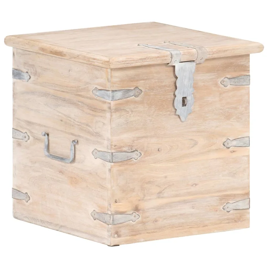 Coffre 40x40x40 cm Bois d'acacia solide - 12