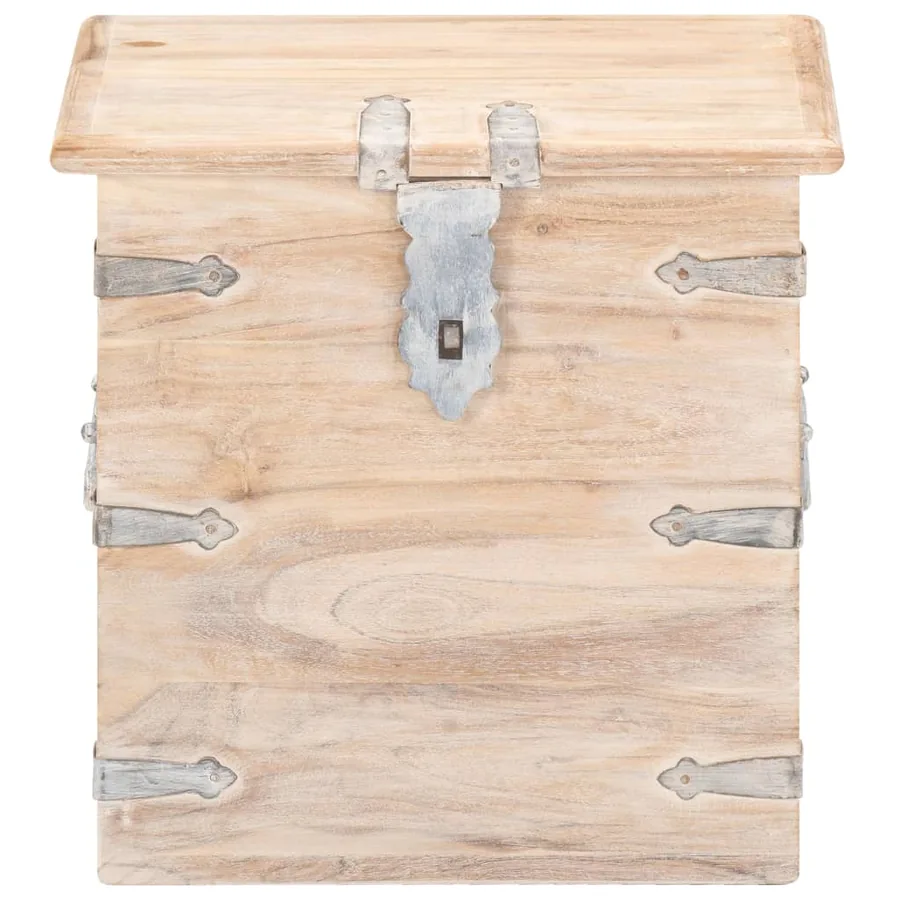 Coffre 40x40x40 cm Bois d'acacia solide - 3