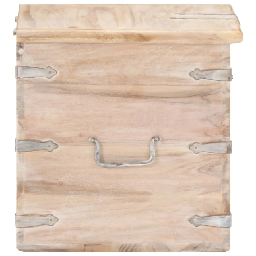 Coffre 40x40x40 cm Bois d'acacia solide - 4