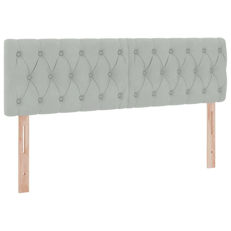 Lit de Rangement avec matelas Gris clair 140 x 190 cm Velours - 9