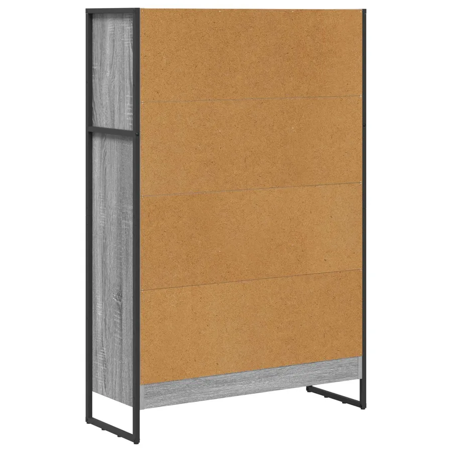 Bibliothèque Gris Sonoma 80 x 30 x 121 cm Bois d'ingénierie - 7
