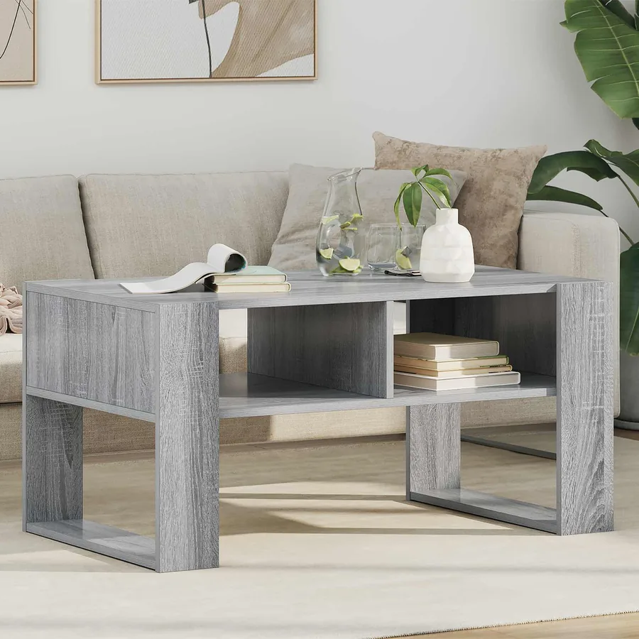 Table basse Gris Sonoma 92 x 53 x 45 cm Bois d'ingénierie
