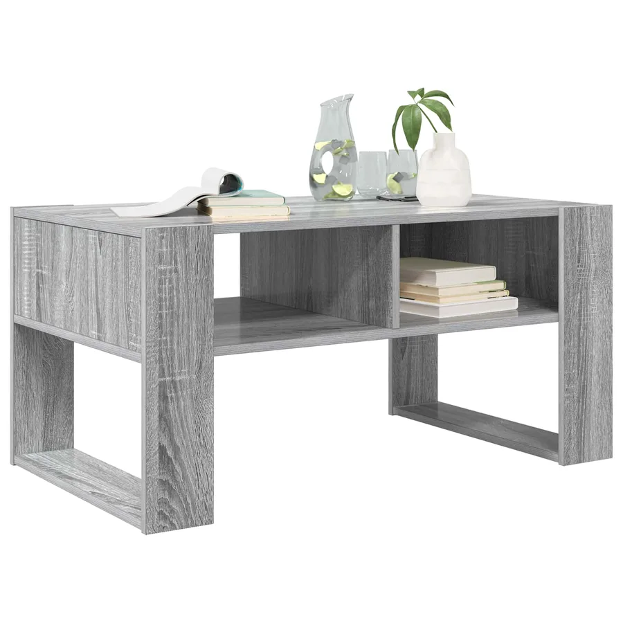 Table basse Gris Sonoma 92 x 53 x 45 cm Bois d'ingénierie - 3