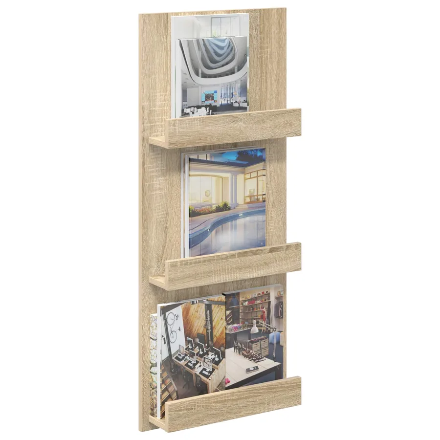 Étagère à magazines avec étagère Chêne Sonoma 43 x 11 x 102 cm - 3