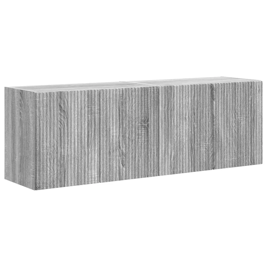 Meuble TV mural 2 pcs Gris Sonoma 59,5 x 31 x 40 cm - 2