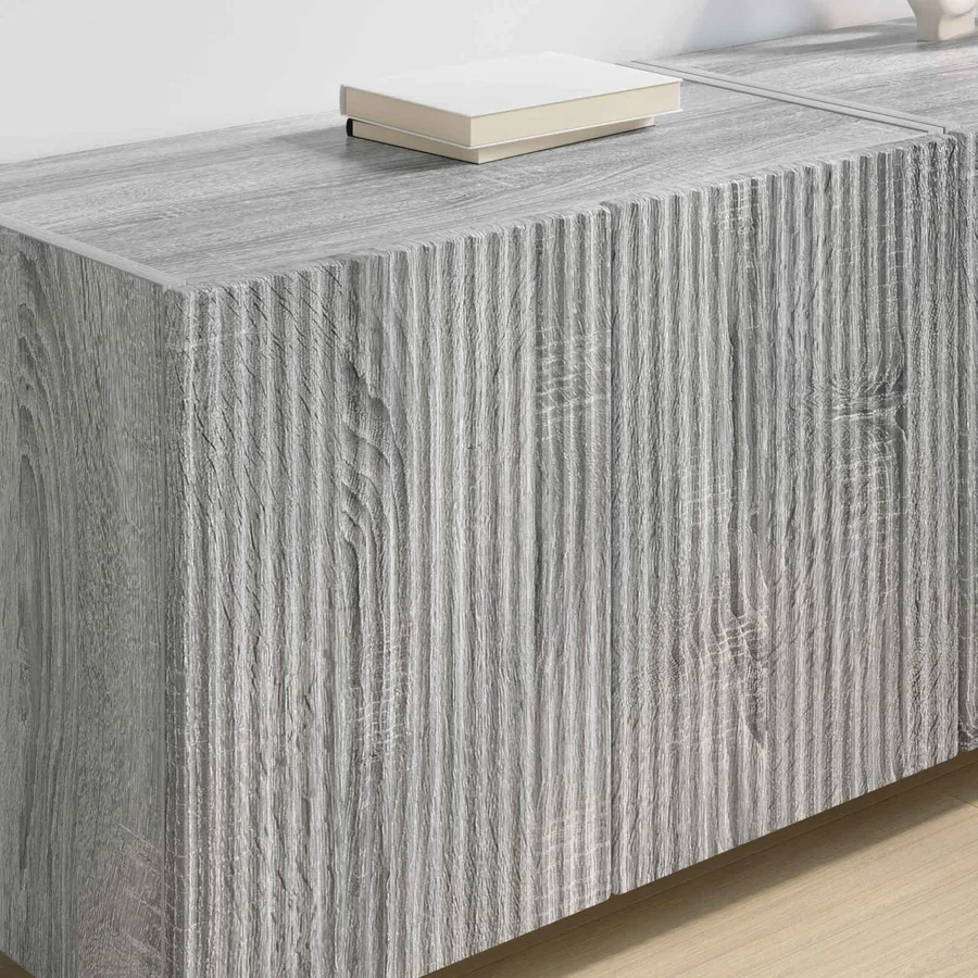 Meuble TV mural 2 pcs Gris Sonoma 59,5 x 31 x 40 cm - 4