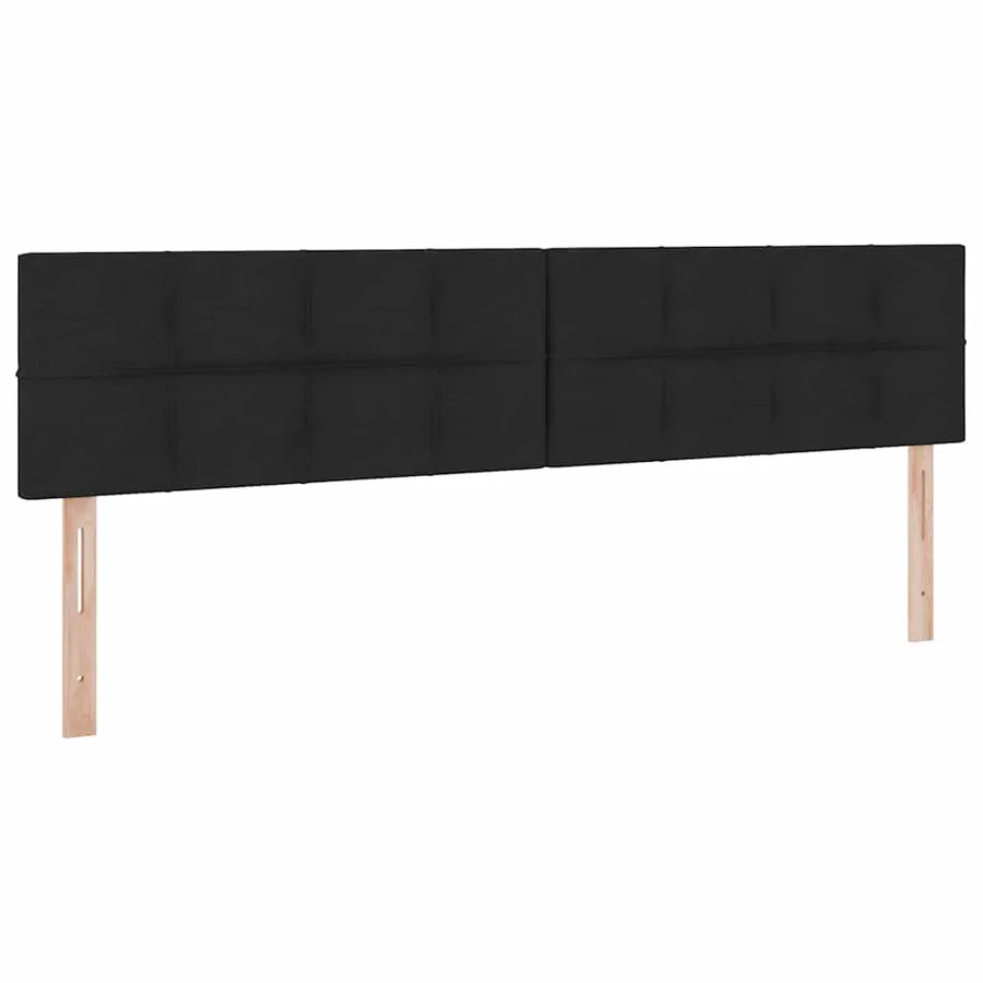 Lit de rangement LED avec matelas Noir 200 x 200 cm Tissu - 9