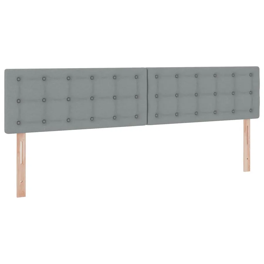 Lit de rangement LED avec matelas Gris clair 200 x 200 cm Tissu - 10