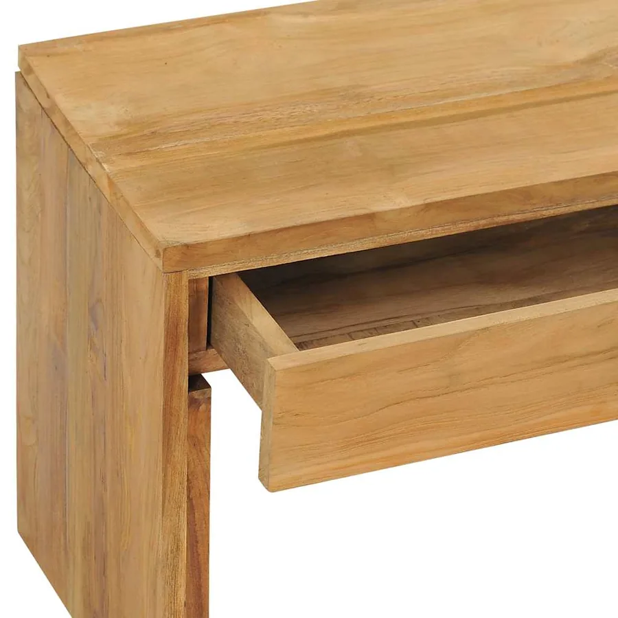 Meuble TV 100x35x45 cm Bois de teck massif - 6