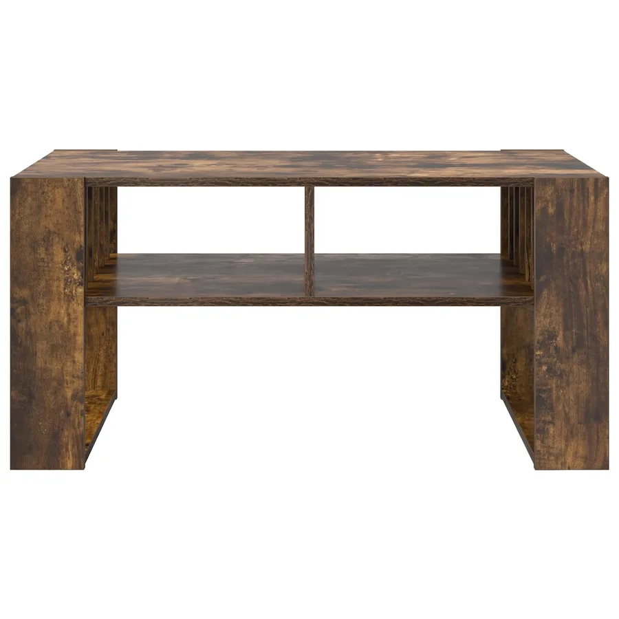 Table basse Chêne fumé 92 x 49,5 x 45 cm Bois d'ingénierie - 5