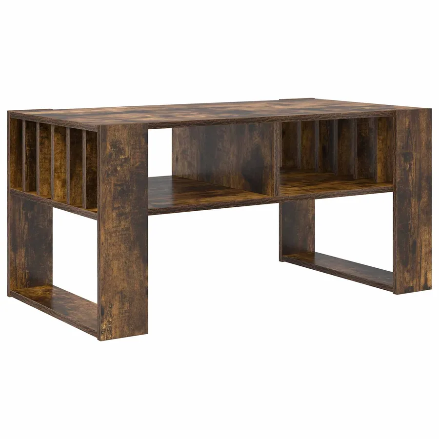 Table basse Chêne fumé 92 x 49,5 x 45 cm Bois d'ingénierie - 7