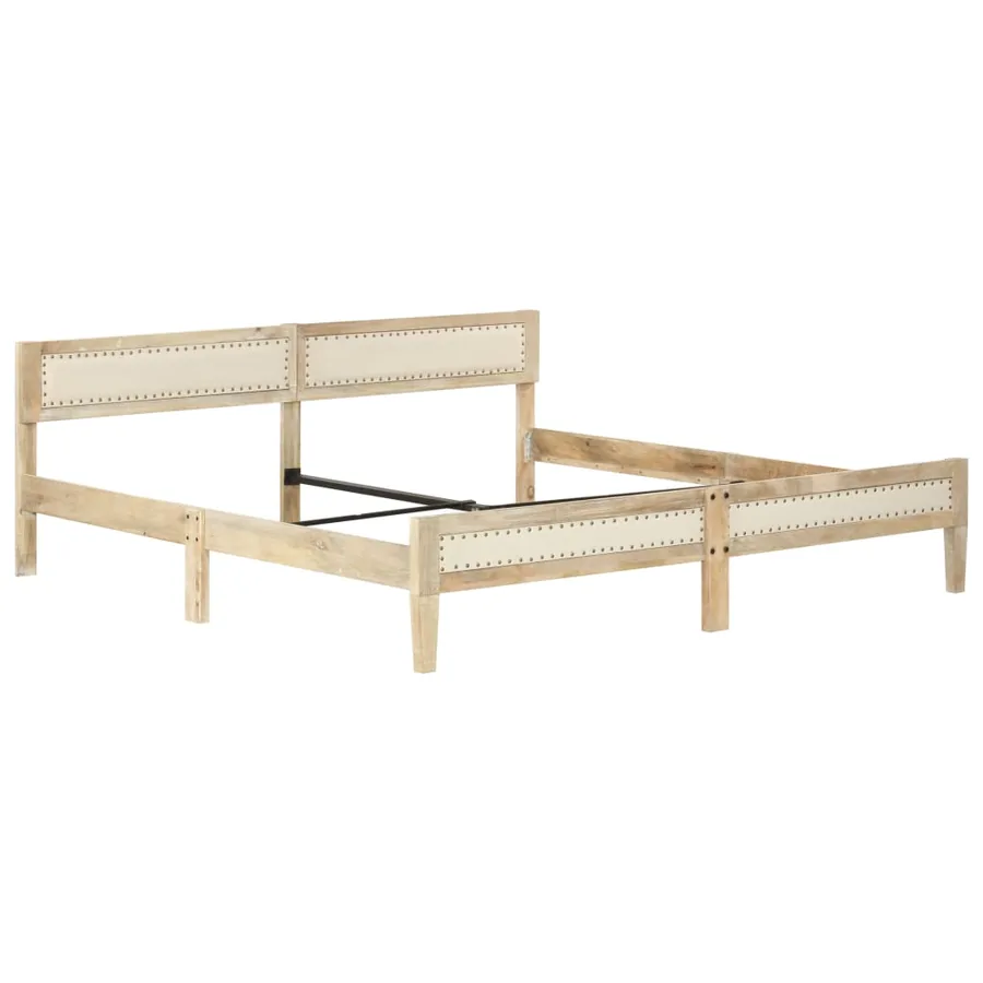 Cadre de lit sans matelas bois de manguier massif 200 cm - 2