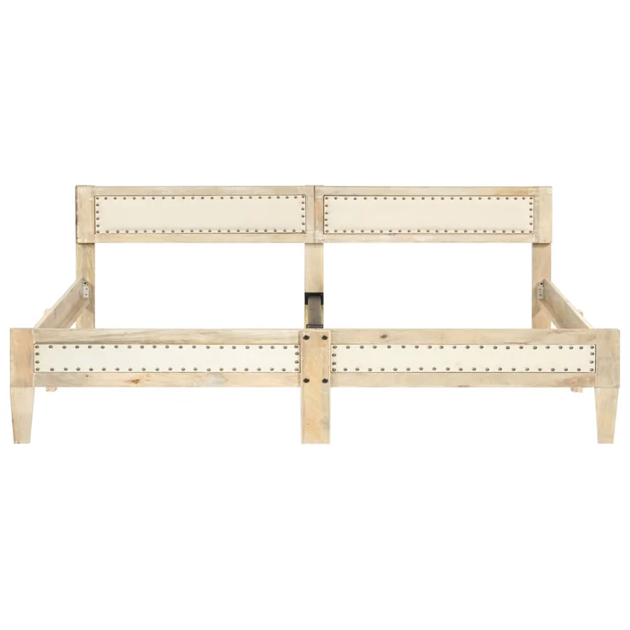 Cadre de lit sans matelas bois de manguier massif 200 cm - 3
