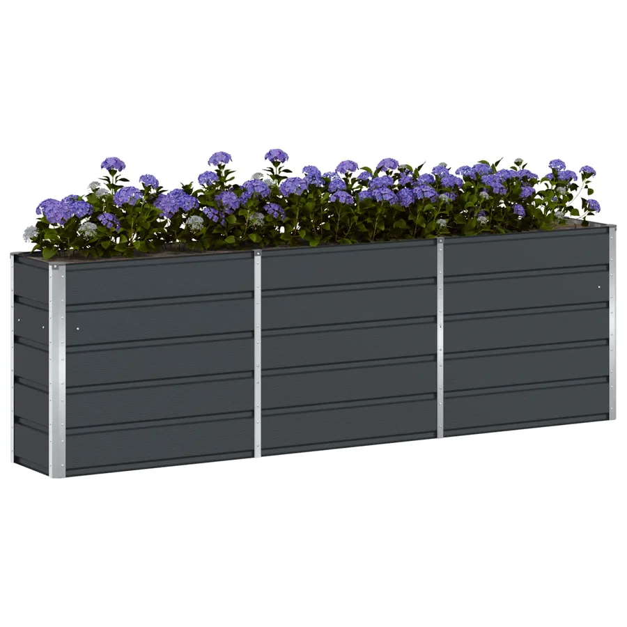 Jardinière Anthracite 240 x 40 x 75 cm Acier - 3