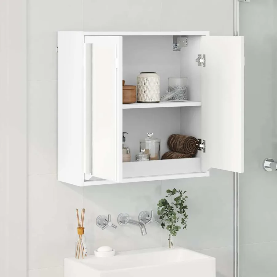 Armoire Miroir de Salle de Bain Blanc 60 x 20 x 60 cm - 4
