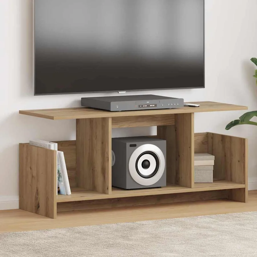 Meuble TV 102 x 35 x 45 cm Chêne artisanal Bois d'ingénierie