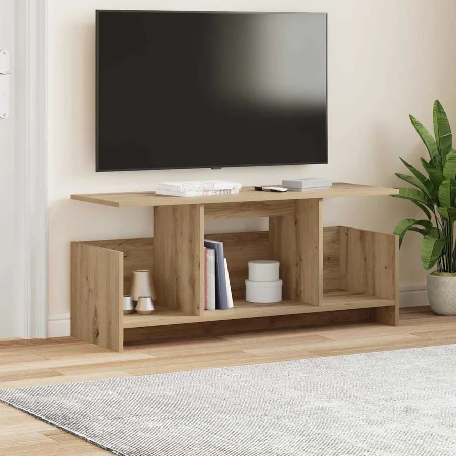Meuble TV 102 x 35 x 45 cm Chêne artisanal Bois d'ingénierie - 4