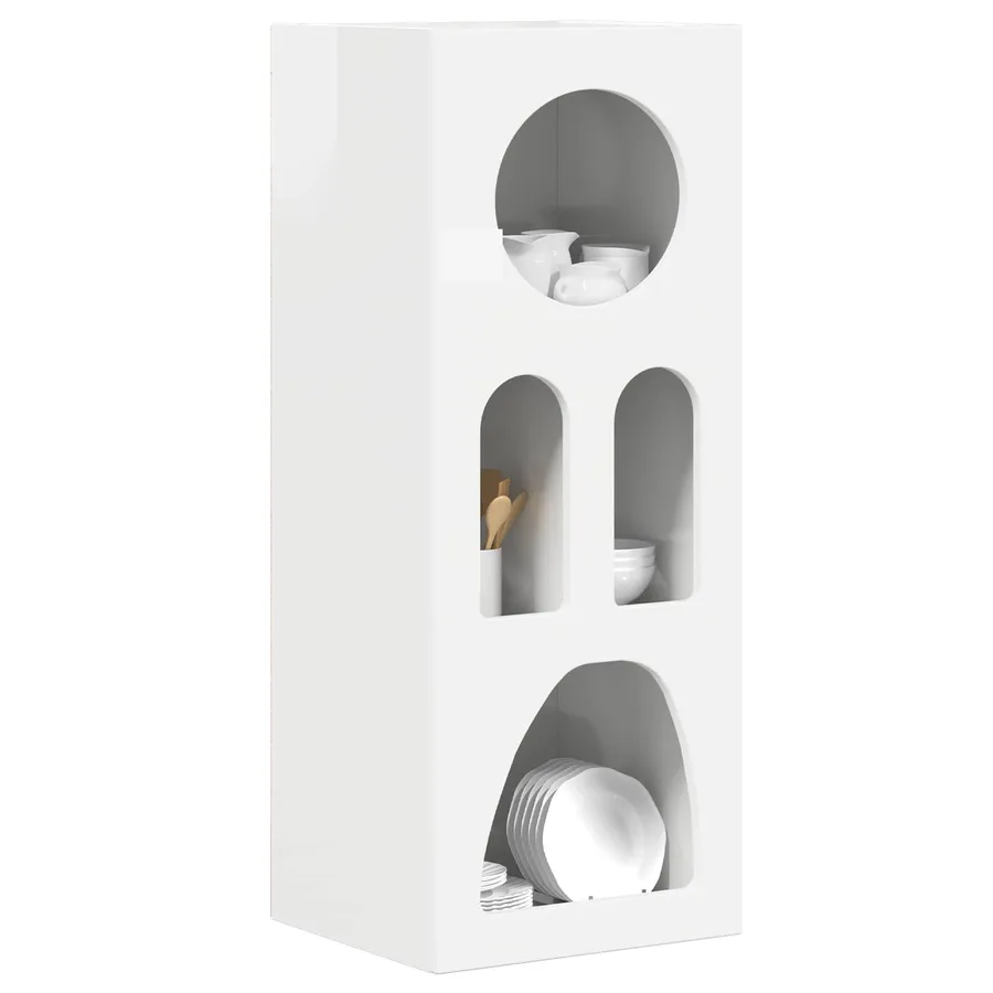 Buffet ELST Blanc brillant 40 x 35 x 100.5 cm Bois d'ingénierie - 3