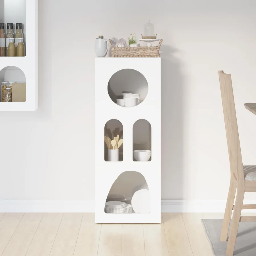 Buffet ELST Blanc brillant 40 x 35 x 100.5 cm Bois d'ingénierie - 4
