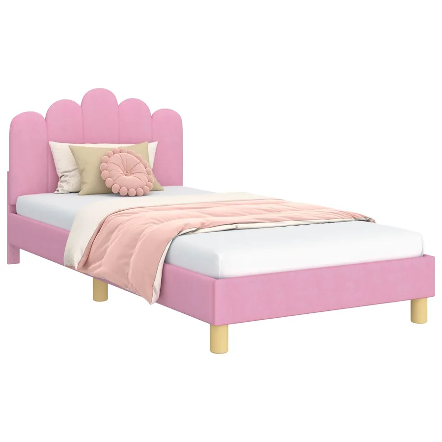 Cadre de lit pour enfants avec tête de lit Rose 80 x 200 cm - 2