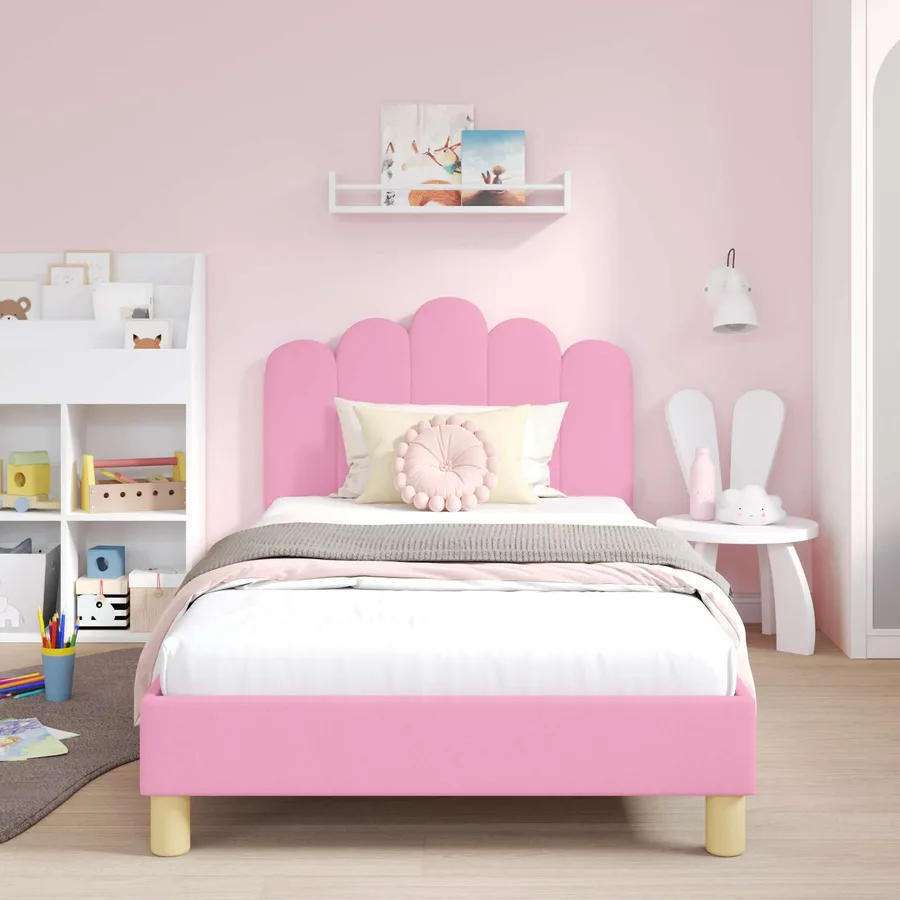 Cadre de lit pour enfants avec tête de lit Rose 80 x 200 cm - 3
