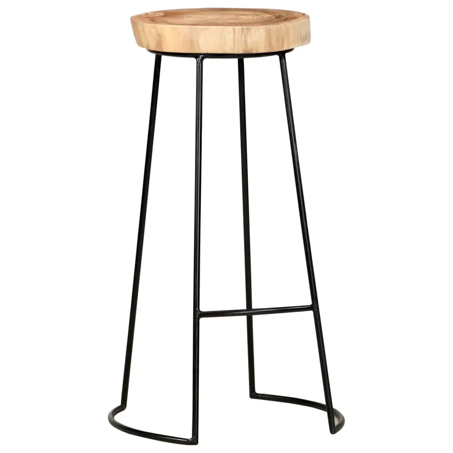 Tabourets de bar lot de 2 bois d'acacia massif - 11