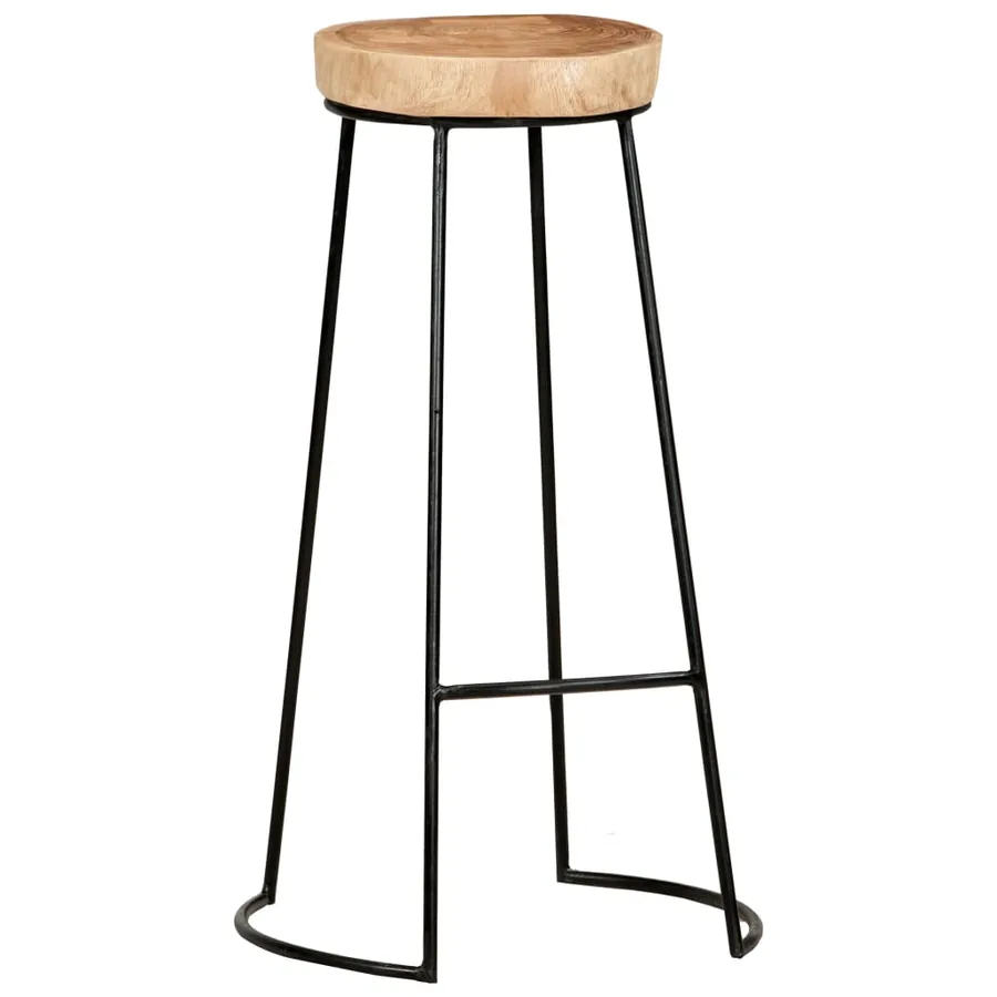 Tabourets de bar lot de 2 bois d'acacia massif - 9